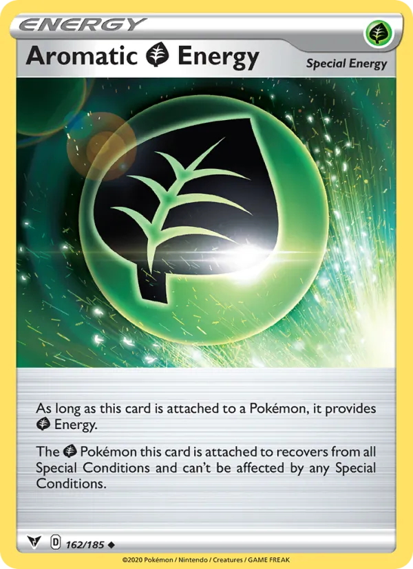 Aromatic Grass Energy Reverse Holo 162/185 Vivid Voltage Pokémon Card