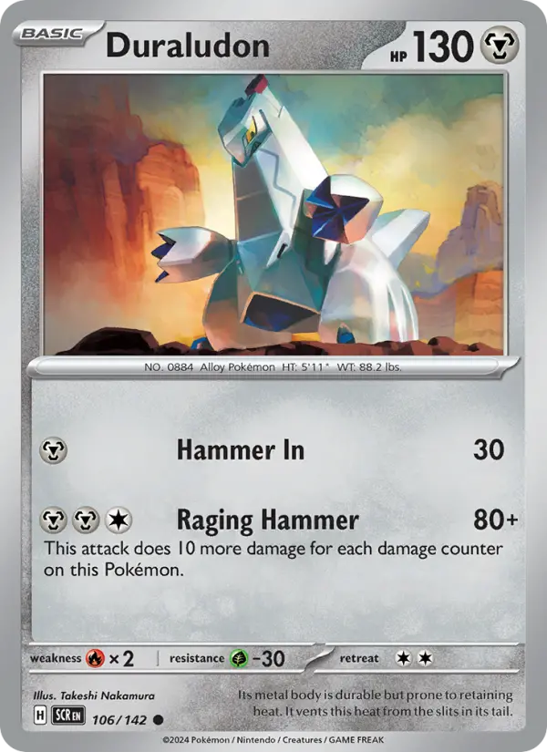 Duraludon Reverse Holo 106/142 Stellar Crown Pokémon Card