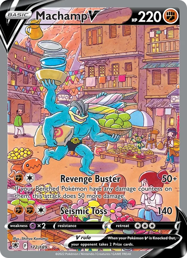 Machamp V Holo 172/189 Astral Radiance Pokémon Card