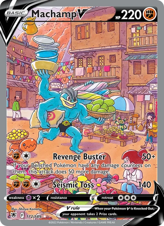 Machamp V Holo 172/189 Astral Radiance Pokémon Card