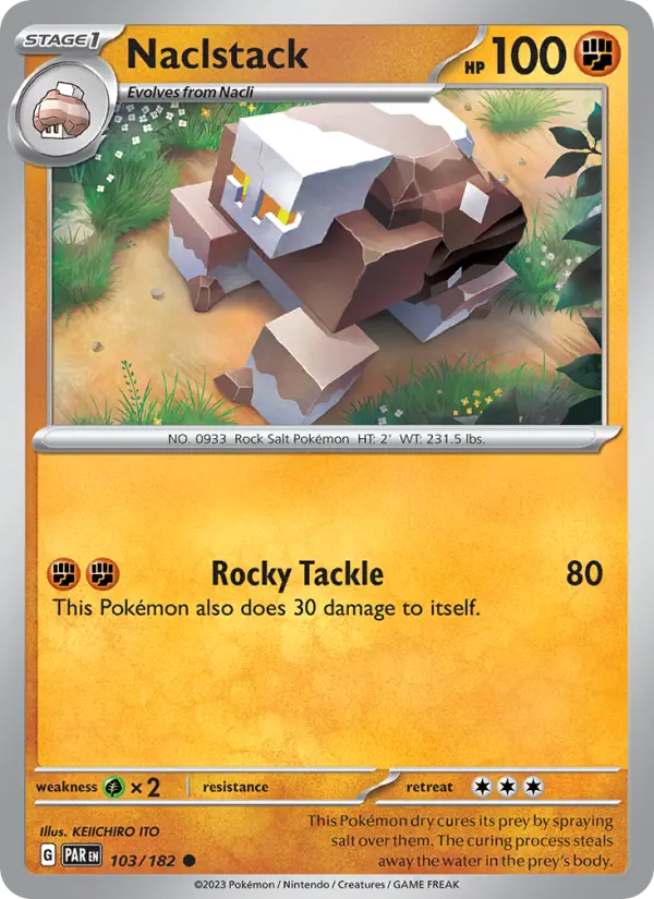 Naclstack Reverse Holo 103/182 Paradox Rift Pokémon Card