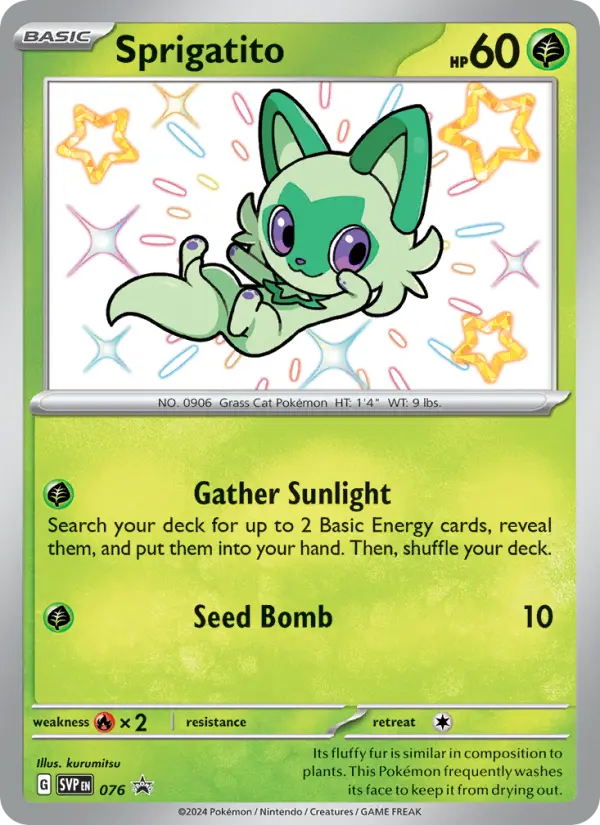Sprigatito Non-Foil 076/225 SVP Black Star Promos Pokémon Card
