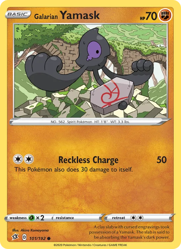 Galarian Yamask Reverse Holo 101/192 Rebel Clash Pokémon Card