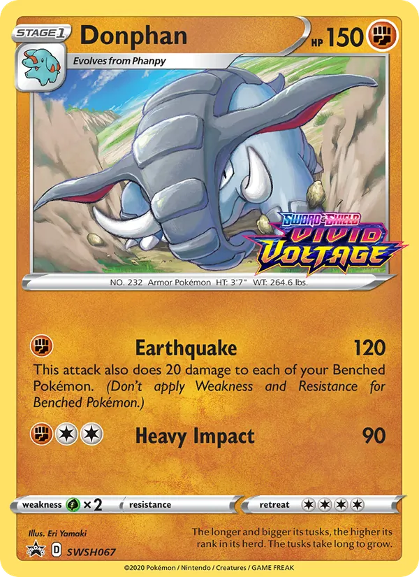 Donphan Holo WH067/307 SWSH Black Star Promos Pokémon Card