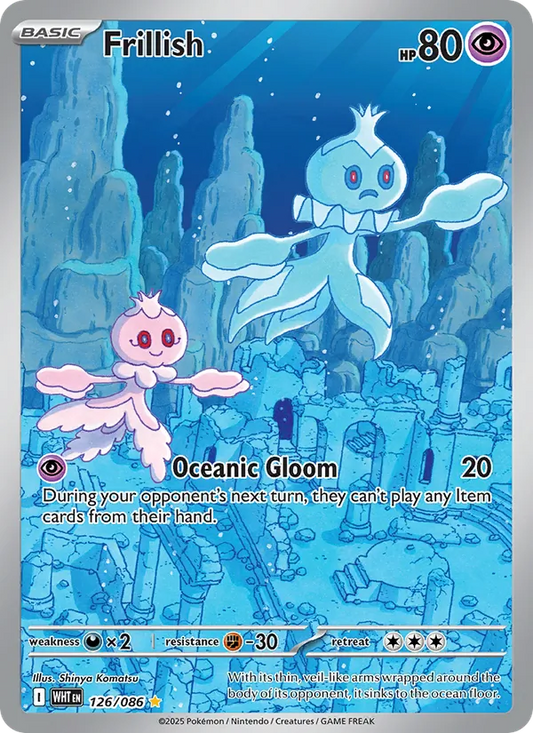 Frillish Holo 126/86 White Flare Pokémon Card