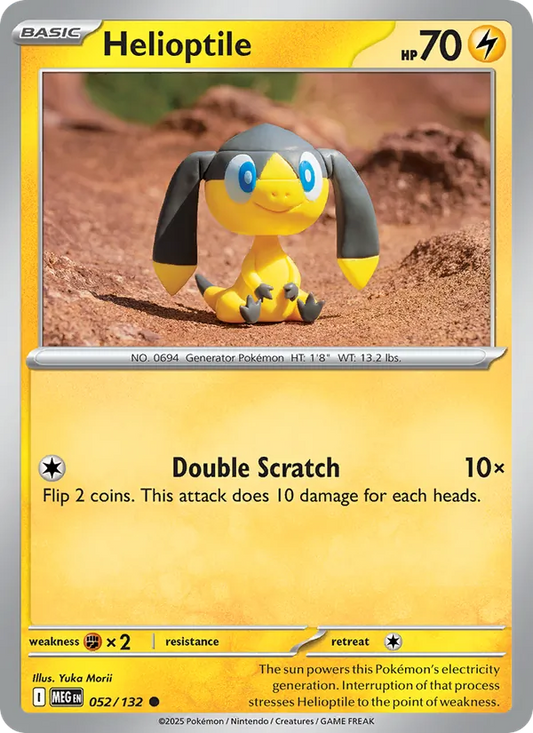 Helioptile Normal 052/132 Mega Evolution Pokémon Card