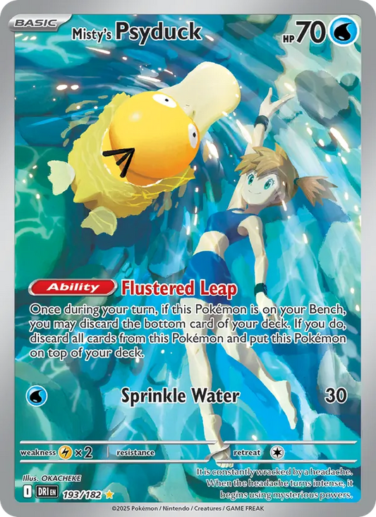 Misty's Psyduck Holo 193/182 Destined Rivals Pokémon Card