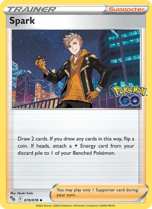 Spark Reverse Holo 070/78 Pokémon GO Pokémon Card