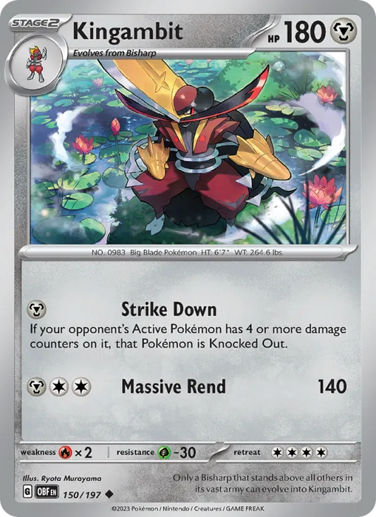 Kingambit Normal 150/197 Obsidian Flames Pokémon Card