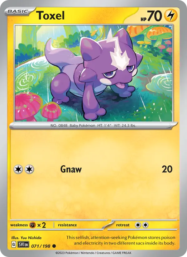Toxel Non-Foil 071/198 Scarlet & Violet Pokémon Card
