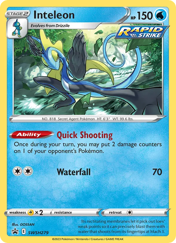 Inteleon Holo WH279/307 SWSH Black Star Promos Pokémon Card