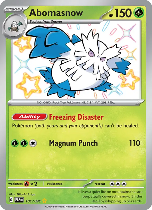 Abomasnow Holo 101/91 Paldean Fates Pokémon Card