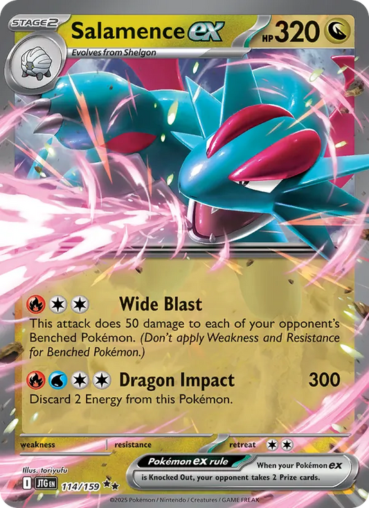 Salamence ex Holo 114/159 Journey Together Pokémon Card