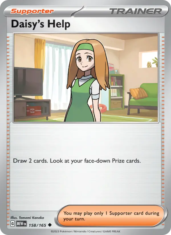Daisy's Help Reverse Holo 158/165 151 Pokémon Card