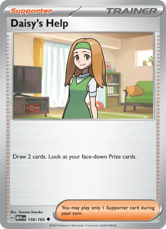 Daisy's Help Reverse Holo 158/165 151 Pokémon Card