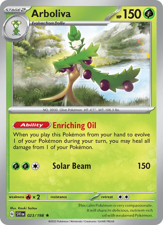 Arboliva Holo 023/198 Scarlet & Violet Pokémon Card