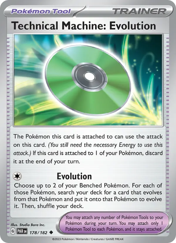 Technical Machine: Evolution Reverse Holo 178/182 Paradox Rift Pokémon Card