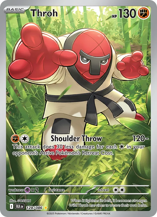 Throh Holo 128/86 Black Bolt Pokémon Card