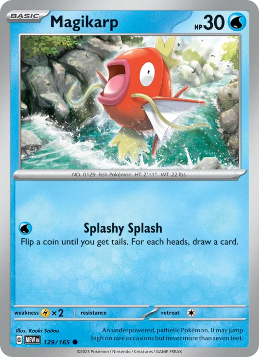 Magikarp Normal 129/165 151 Pokémon Card