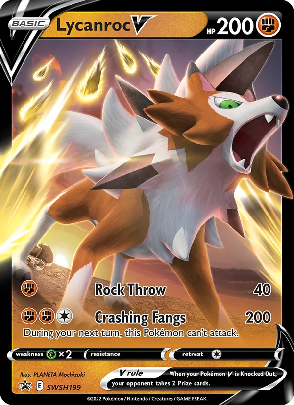 Lycanroc V Holo WH199/307 SWSH Black Star Promos Pokémon Card