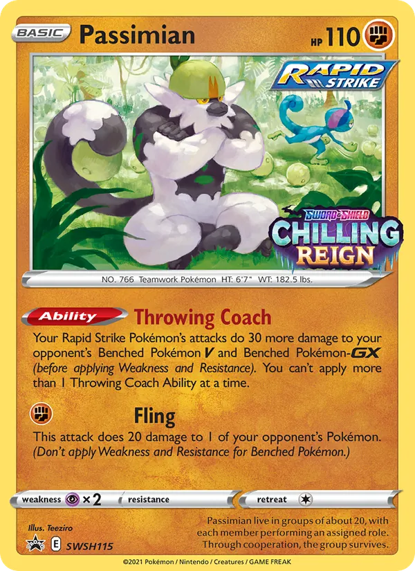 Passimian Holo WH115/307 SWSH Black Star Promos Pokémon Card