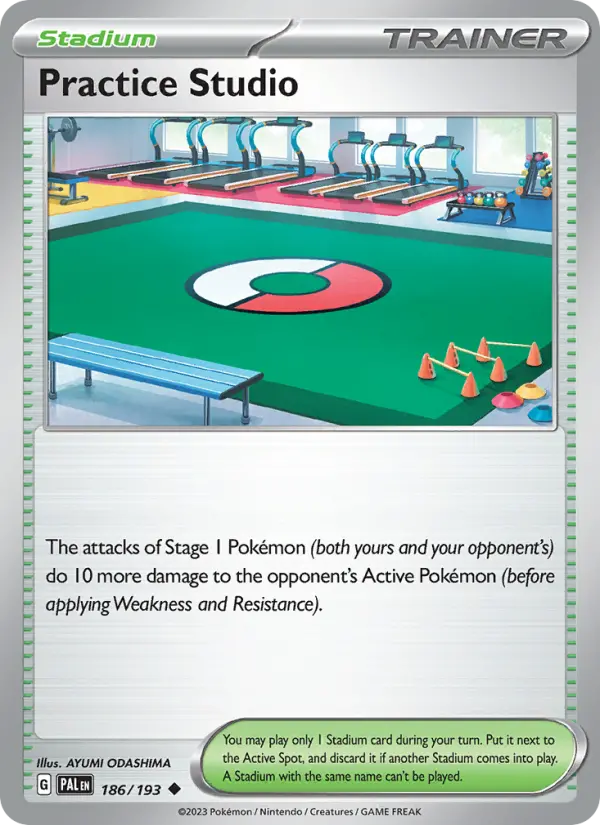 Practice Studio Non-Foil 186/193 Paldea Evolved Pokémon Card