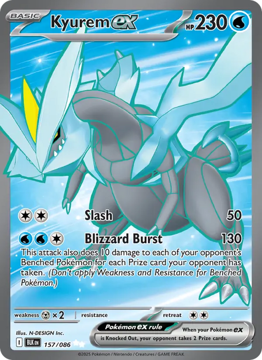 Kyurem ex Holo 157/86 Black Bolt Pokémon Card