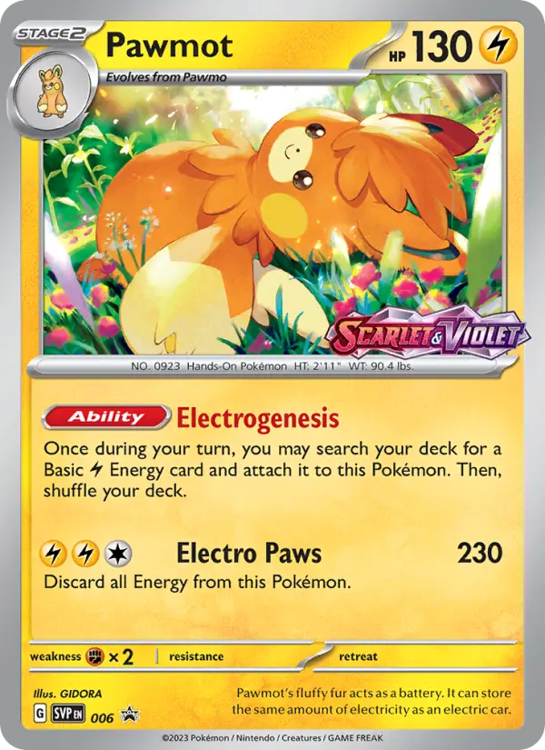 Pawmot Non-Foil 006/225 SVP Black Star Promos Pokémon Card