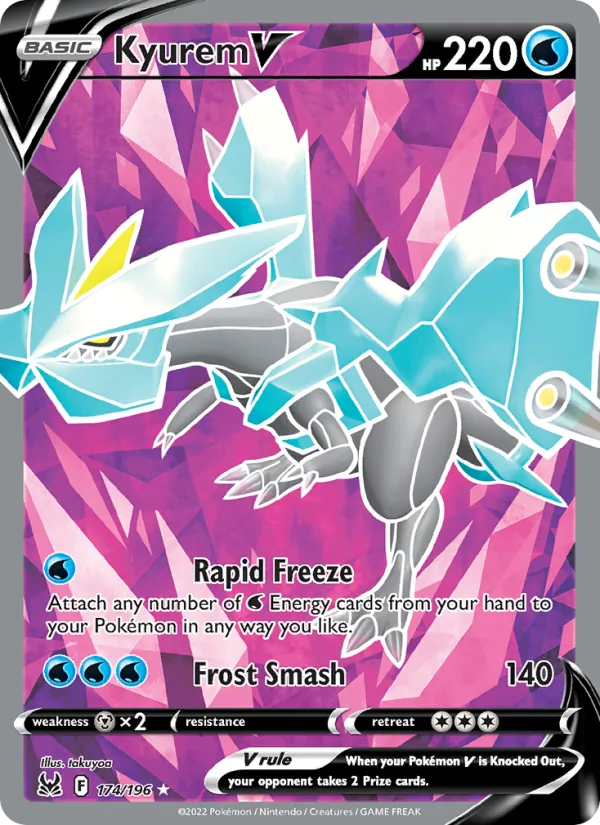 Kyurem V Holo 174/196 Lost Origin Pokémon Card