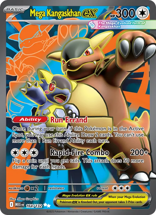 Mega Kangaskhan ex Holo 164/132 Mega Evolution Pokémon Card