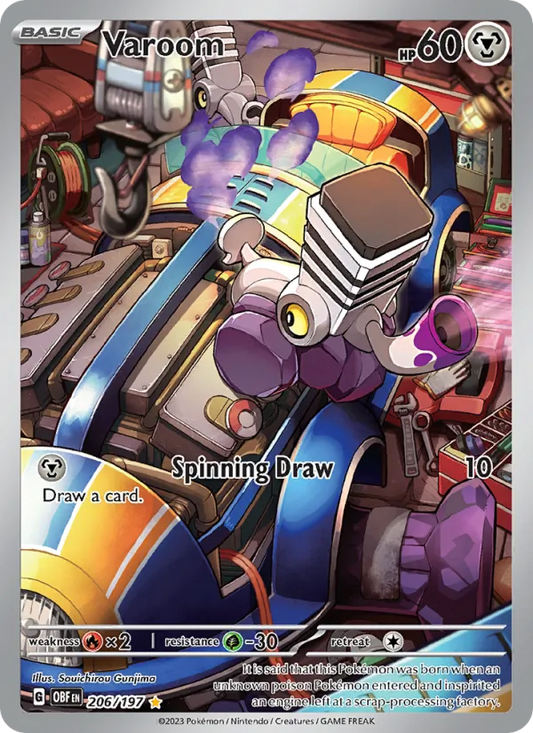 Varoom Holo 206/197 Obsidian Flames Pokémon Card