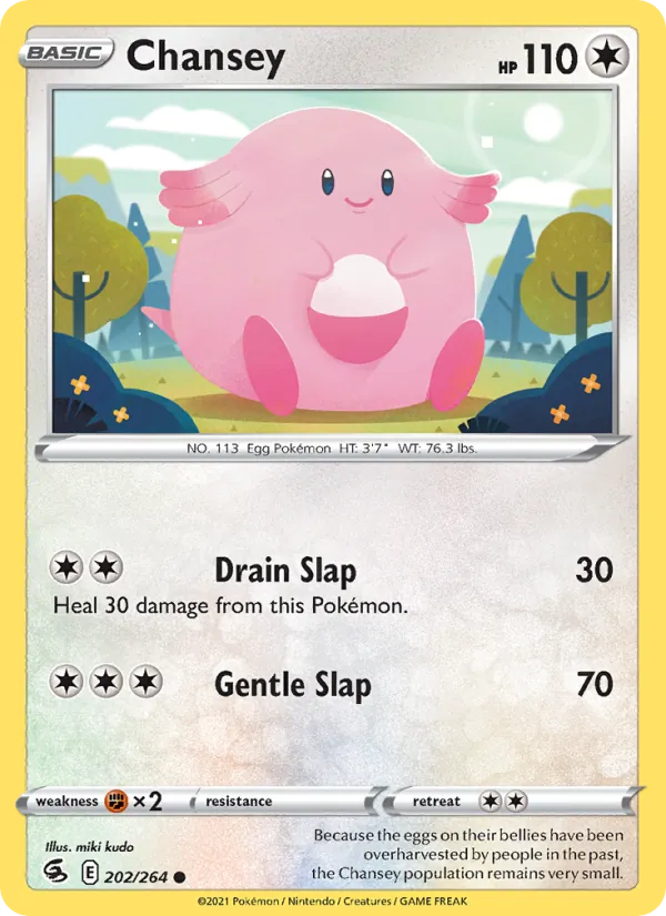 Chansey Reverse Holo 202/264 Fusion Strike Pokémon Card