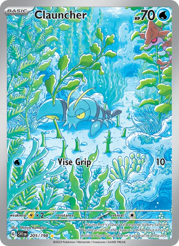 Clauncher Holofoil 205/198 Scarlet & Violet Pokémon Card