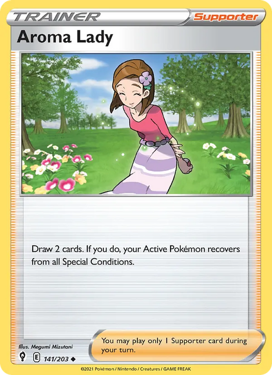 Aroma Lady Normal 141/203 Evolving Skies Pokémon Card