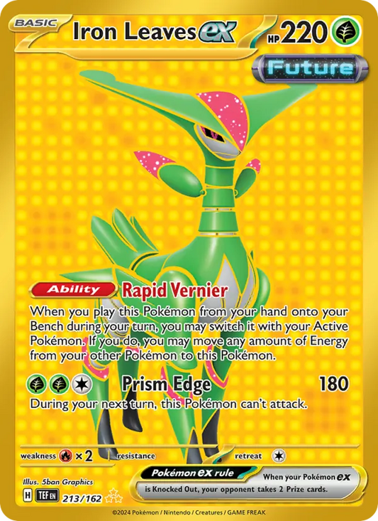 Iron Leaves ex Holo 213/162 Temporal Forces Pokémon Card