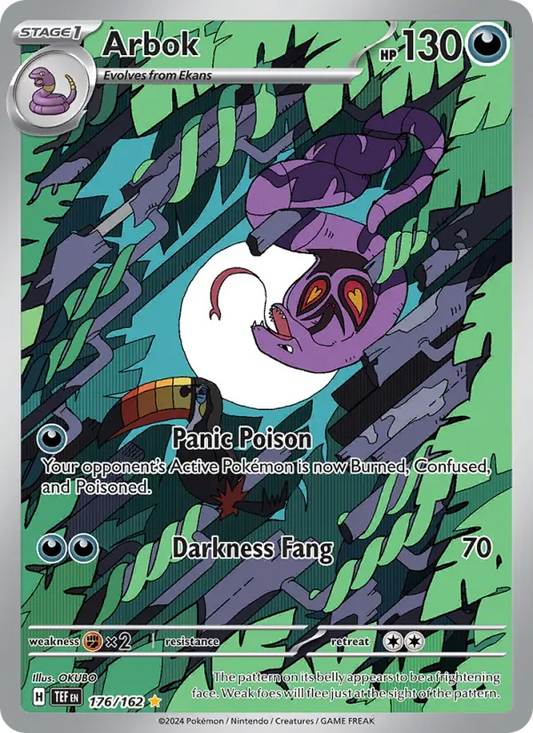Arbok Holo 176/162 Temporal Forces Pokémon Card