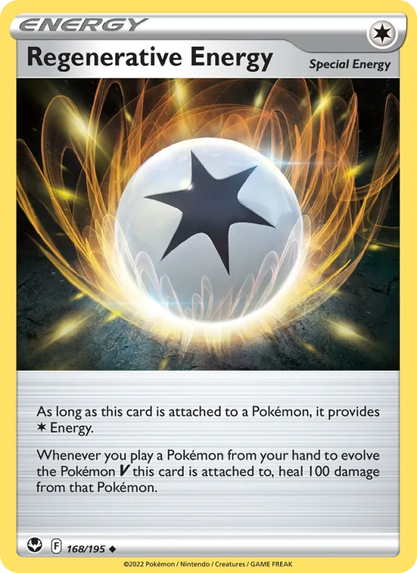 Regenerative Energy Reverse Holo 168/195 Silver Tempest Pokémon Card