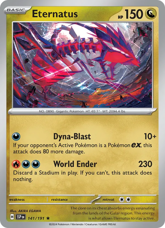 Eternatus Holo 141/191 Surging Sparks Pokémon Card