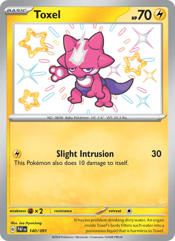 Toxel Holo 140/91 Paldean Fates Pokémon Card