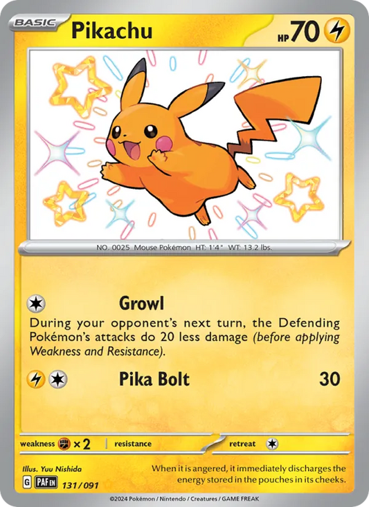 Pikachu Holo 131/91 Paldean Fates Pokémon Card