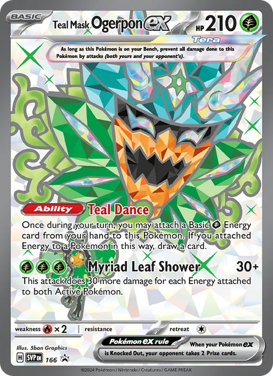 Teal Mask Ogerpon ex Holo 166/225 SVP Black Star Promos Pokémon Card