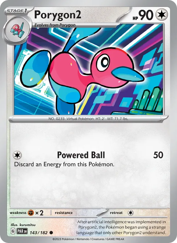 Porygon2 Normal 143/182 Paradox Rift Pokémon Card