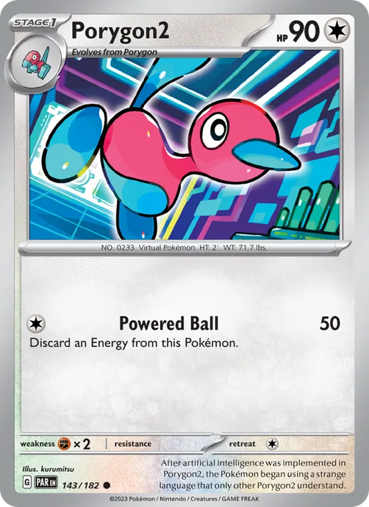 Porygon2 Normal 143/182 Paradox Rift Pokémon Card