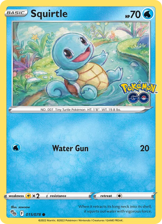 Squirtle Reverse Holo 015/78 Pokémon GO Pokémon Card