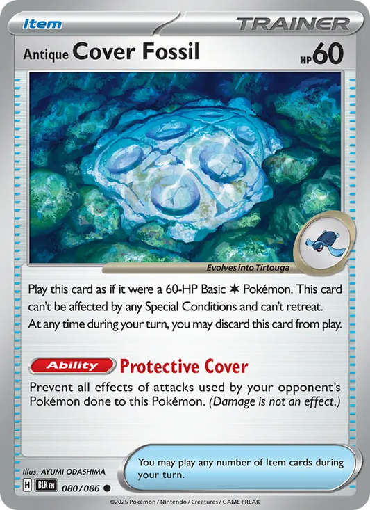 Antique Cover Fossil Normal 080/86 Black Bolt Pokémon Card