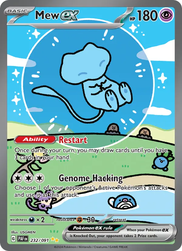 Mew ex Holo 232/91 Paldean Fates Pokémon Card