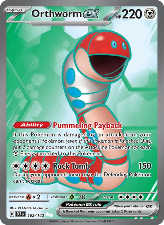Orthworm ex Holo 162/142 Stellar Crown Pokémon Card