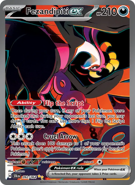 Fezandipiti ex Holo 092/64 Shrouded Fable Pokémon Card