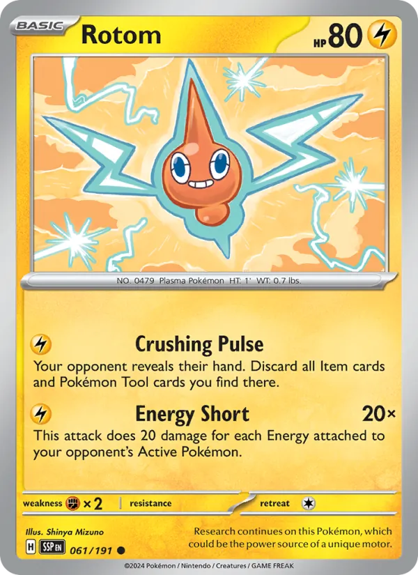 Rotom Normal 061/191 Surging Sparks Pokémon Card
