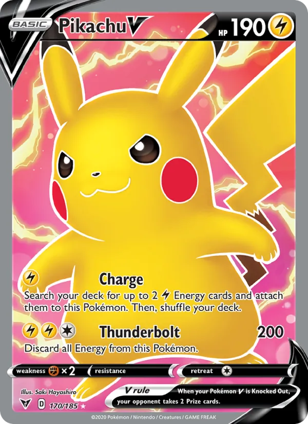 Pikachu V Holo 170/185 Vivid Voltage Pokémon Card
